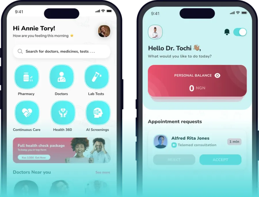 Zuri Health patient and doctor apps